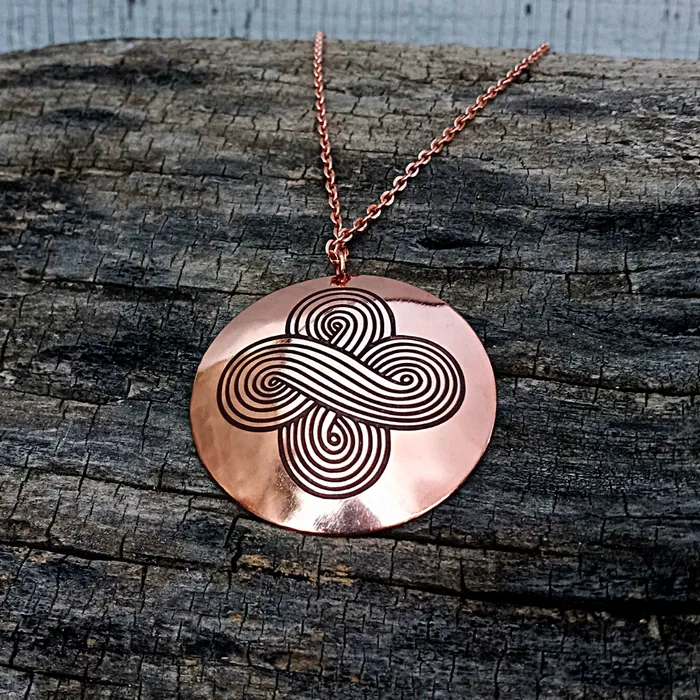 Four Directions Medallion Necklace Cherokee Copper Necklaces