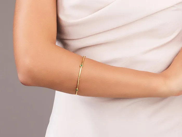 GG GOLD CLR GURHAN Rain Gold Green Topaz Stacking Bangle Bracelet 5Stone Bracelets GG GOLD CLR GURHAN Rain Gold Green Topaz Stacking Bangle Bracelet 5Stone Bracelets