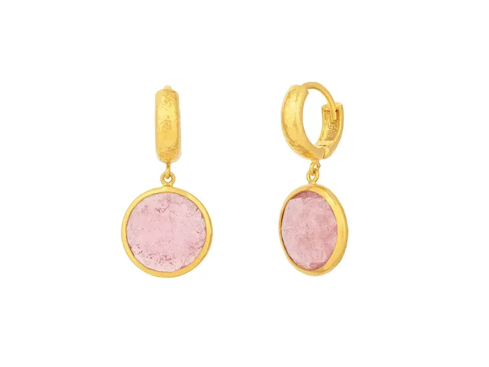 GG GOLD OOAK Earrings GURHAN Prism Gold Tourmaline Single Drop Earrings 11mm Round Stone on Huggie Hoop Top GG GOLD OOAK Earrings GURHAN Prism Gold Tourmaline Single Drop Earrings 11mm Round Stone on Huggie Hoop Top