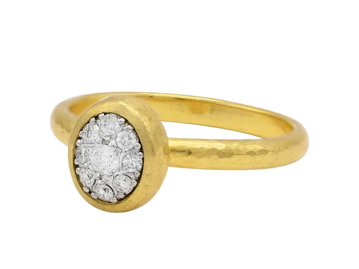 GURHAN Celestial Gold Diamond Pave Stacking Ring 9mm Oval GG GOLD TRAD Rings GURHAN Celestial Gold Diamond Pave Stacking Ring 9mm Oval GG GOLD TRAD Rings
