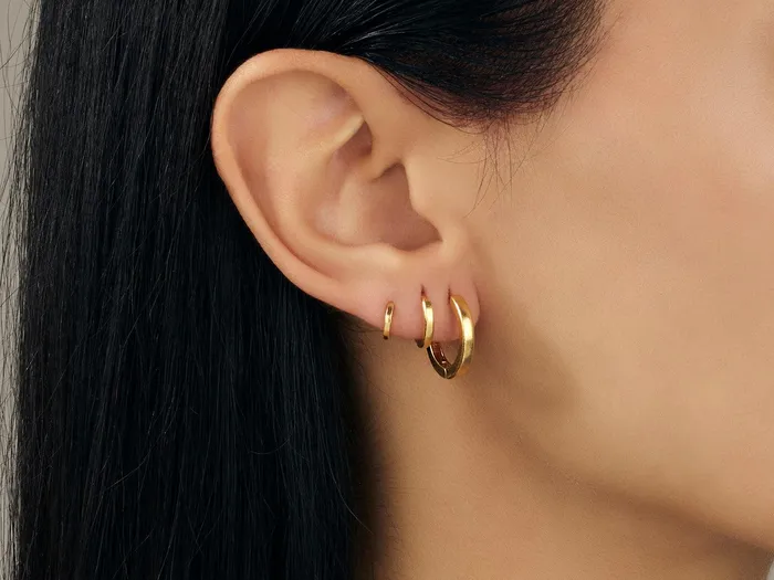 GURHAN Hoopla Gold Huggie Hoop Earrings 5mm Round GG GOLD TRAD Earrings