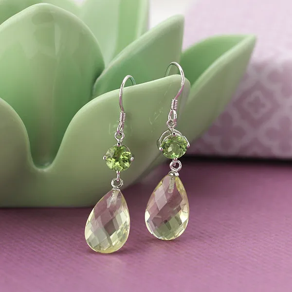 Lemon Quartz and Peridot Earrings342986 Elisa Ilana Earrings