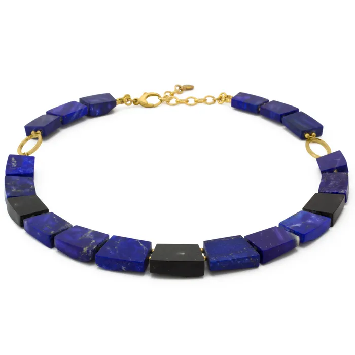 Necklaces Elisa Ilana Lapis Lazili Serpentine Collar Necklace235486