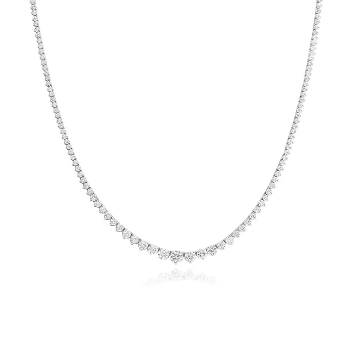 Necklaces Graduated Diamond Tennis Necklace Alev Collection