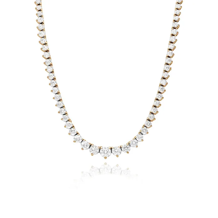 Necklaces Graduated Diamond Tennis Necklace Alev Collection