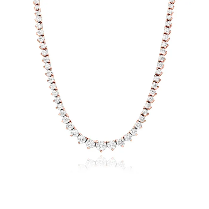 Necklaces Graduated Diamond Tennis Necklace Alev Collection