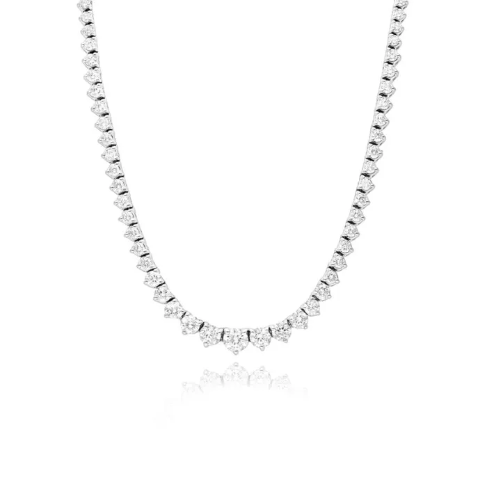 Necklaces Graduated Diamond Tennis Necklace Alev Collection