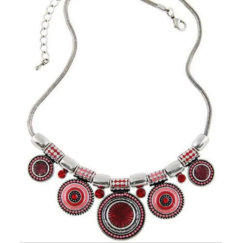 Necklaces sparklingselections Ethnic Collar Vintage Colorful Bead Pendant Statement Necklace For Women Necklaces sparklingselections Ethnic Collar Vintage Colorful Bead Pendant Statement Necklace For Women