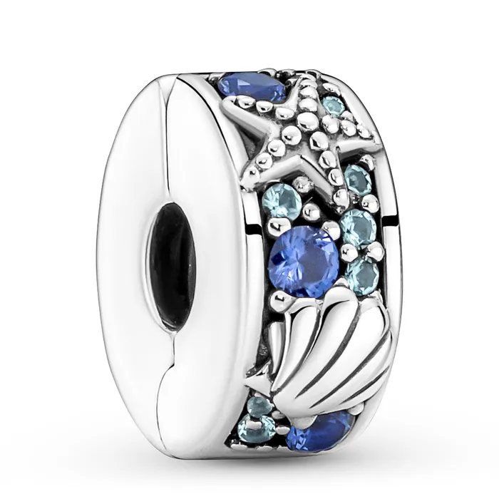 Pandora Tropical Starfish Shell Clip Charm Pandora Charm Necklaces