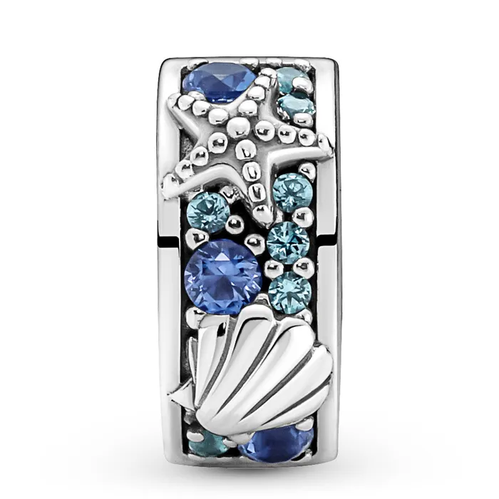 Pandora Tropical Starfish Shell Clip Charm Pandora Charm Necklaces