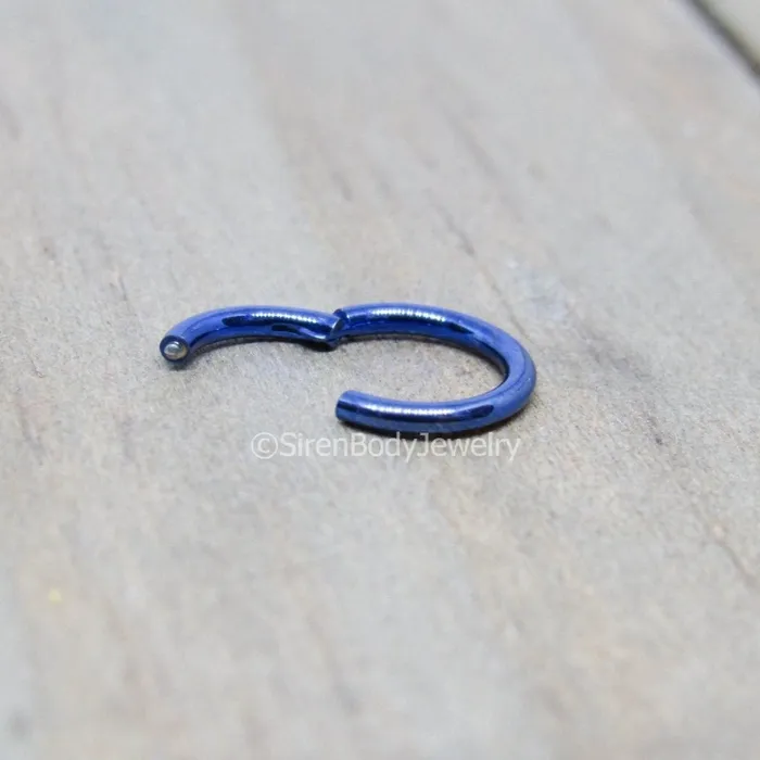 Rings SirenBodyJewelry Small Diameter 16g Hinged Segment Ring Body Piercing Click Shut Hoop