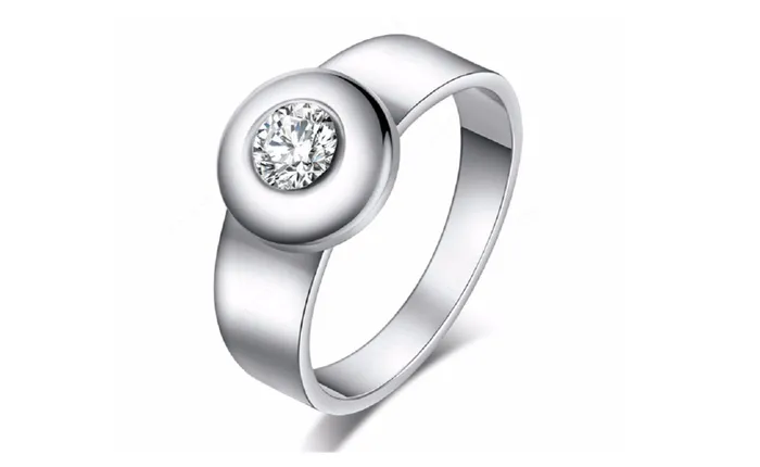 Rings sparklingselections Round Fashion Stainless Steel Ring For Women