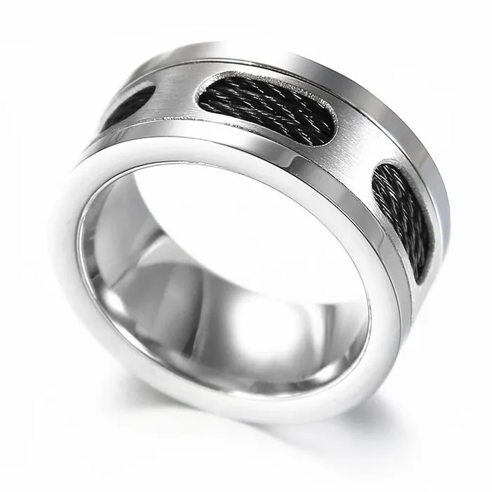 sparklingselections Bracelets Mens Silver Stainless Steel Rings