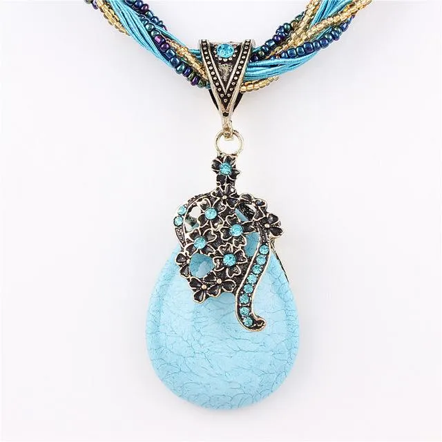 sparklingselections Earrings Women Natural Stone Beads Water Drop Vintage Necklaces sparklingselections Earrings Women Natural Stone Beads Water Drop Vintage Necklaces