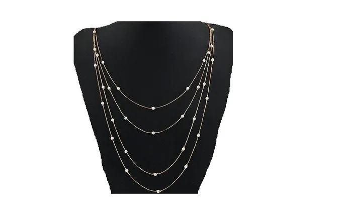 sparklingselections Necklaces Beads Long Strip Pendant Necklace For Women
