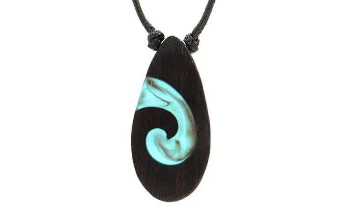 sparklingselections Necklaces Handmade Natural Wood Oval Pendant Necklaces sparklingselections Necklaces Handmade Natural Wood Oval Pendant Necklaces