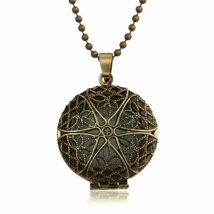 sparklingselections Necklaces New Antique Bronze Glow In The Dark Locket Pendant Necklace sparklingselections Necklaces New Antique Bronze Glow In The Dark Locket Pendant Necklace