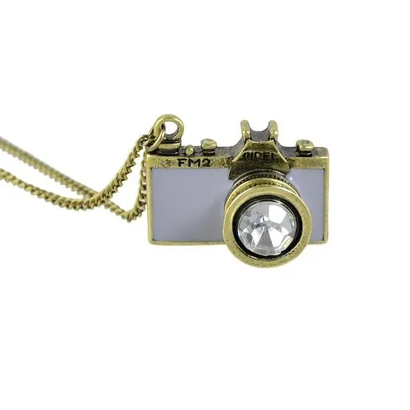 sparklingselections Necklaces Womens Vintage Enamel Camera Pendant Necklace sparklingselections Necklaces Womens Vintage Enamel Camera Pendant Necklace