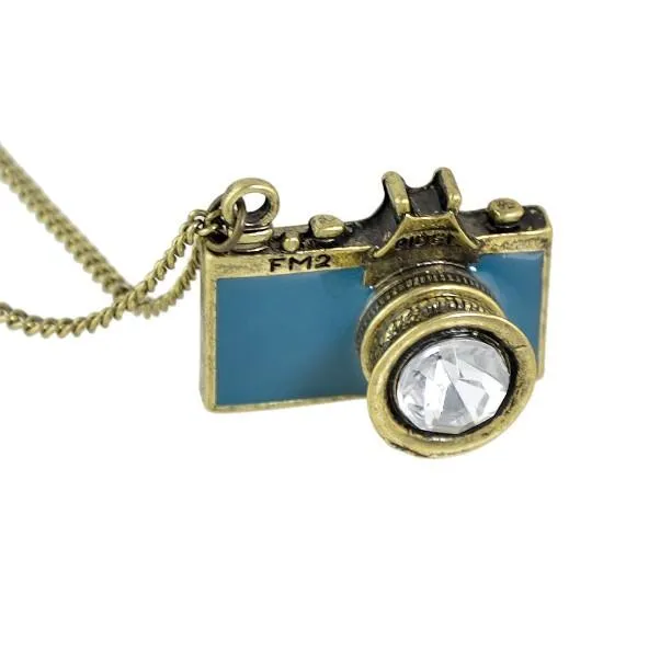 sparklingselections Necklaces Womens Vintage Enamel Camera Pendant Necklace sparklingselections Necklaces Womens Vintage Enamel Camera Pendant Necklace