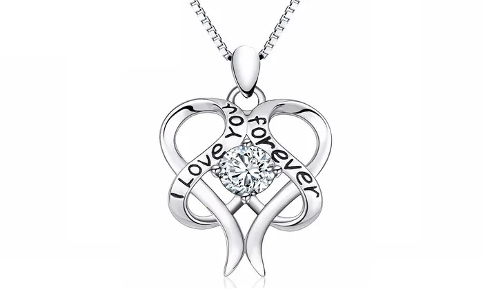sparklingselections Rhinestone Love Heart Pendants Necklace For Women Necklaces sparklingselections Rhinestone Love Heart Pendants Necklace For Women Necklaces