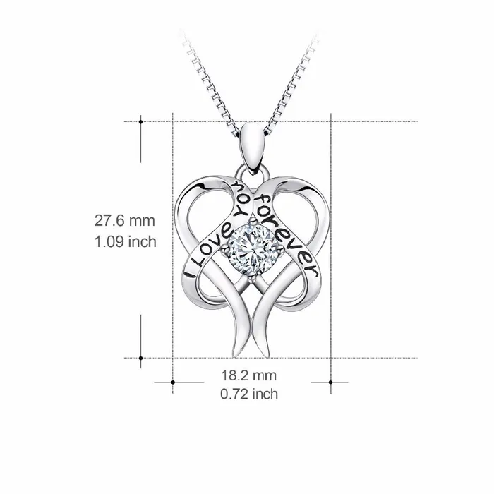 sparklingselections Rhinestone Love Heart Pendants Necklace For Women Necklaces sparklingselections Rhinestone Love Heart Pendants Necklace For Women Necklaces