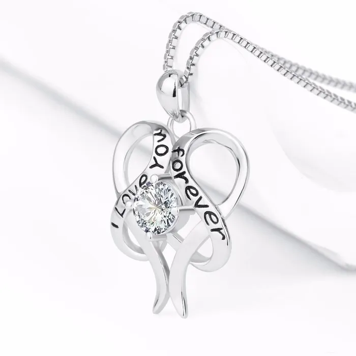 sparklingselections Rhinestone Love Heart Pendants Necklace For Women Necklaces sparklingselections Rhinestone Love Heart Pendants Necklace For Women Necklaces