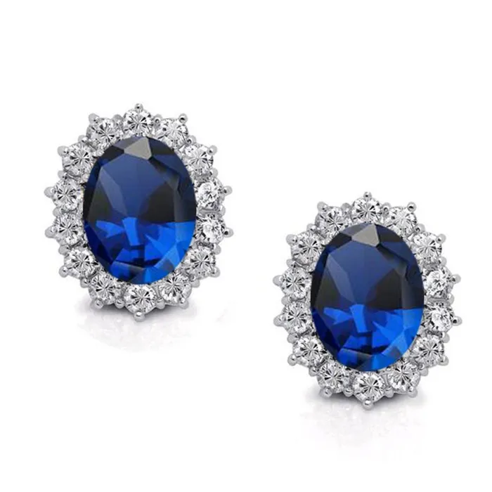sparklingselections Vintage Blue Crystal Stone Women Earrings With Necklace Jewelry Sets Necklaces sparklingselections Vintage Blue Crystal Stone Women Earrings With Necklace Jewelry Sets Necklaces