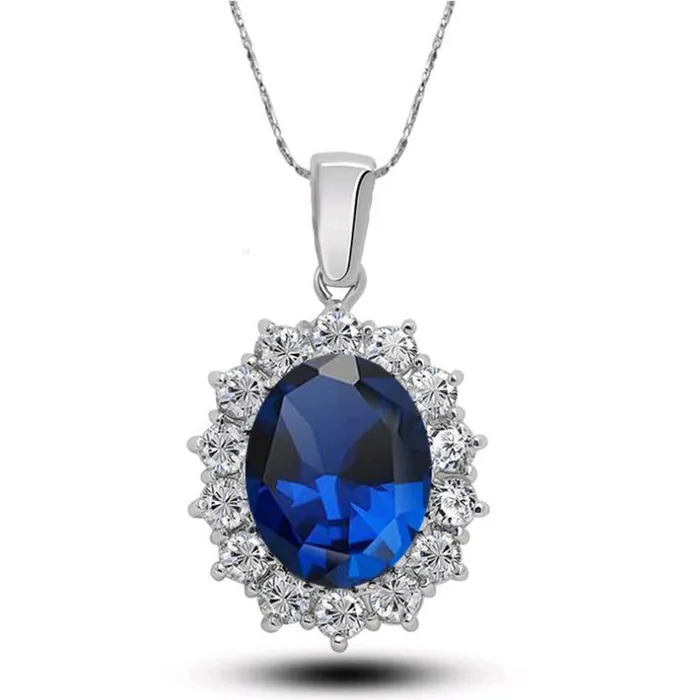 sparklingselections Vintage Blue Crystal Stone Women Earrings With Necklace Jewelry Sets Necklaces sparklingselections Vintage Blue Crystal Stone Women Earrings With Necklace Jewelry Sets Necklaces