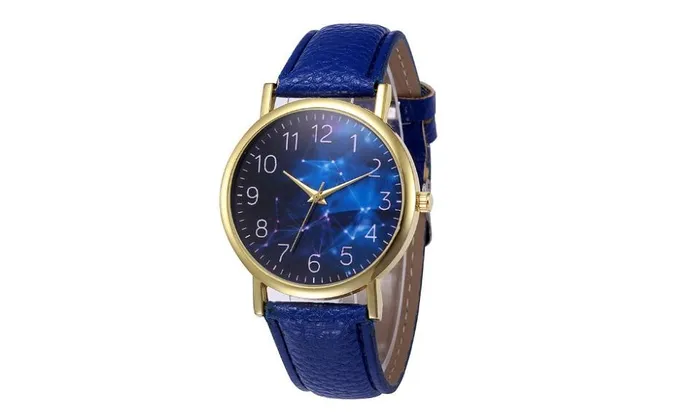 sparklingselections Watches Sky Pattern Leather Band Analog Quartz Wrist Watch sparklingselections Watches Sky Pattern Leather Band Analog Quartz Wrist Watch
