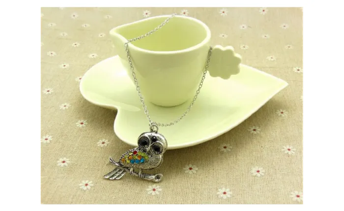 Vintage Owl Rhinestone Pendant Necklace For Woman sparklingselections Necklaces Vintage Owl Rhinestone Pendant Necklace For Woman sparklingselections Necklaces