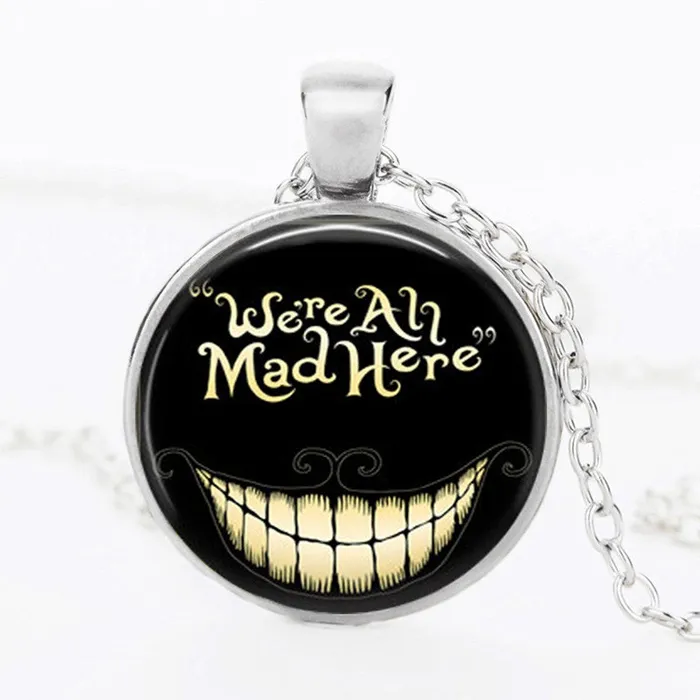 Were all Mad Here Necklace Pendant sparklingselections Necklaces