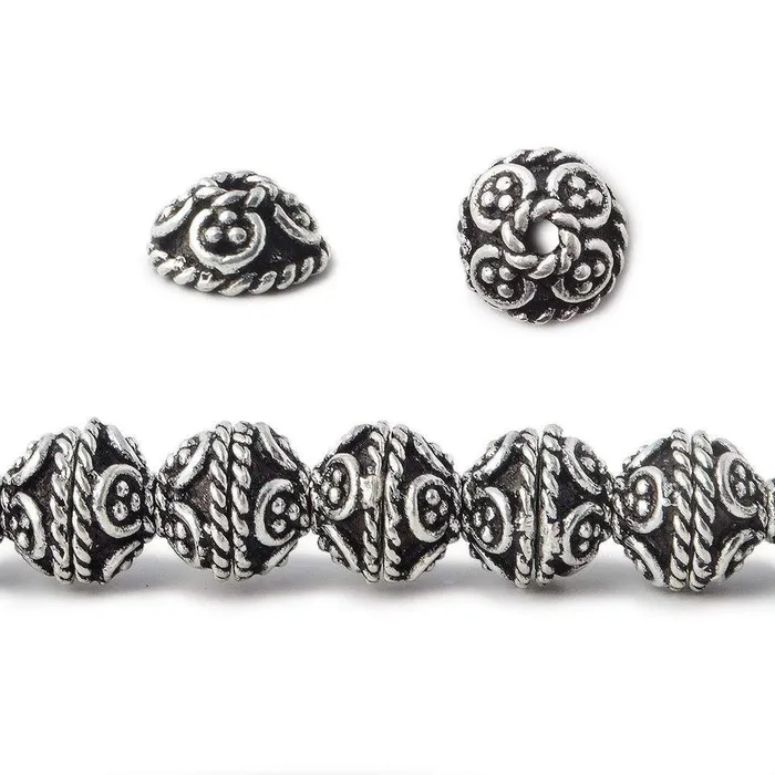 8mm Silver plated Copper Round Bead Miligrain Twist Rope 8 inch 52 pieces Beadsofcambaycom Rings 8mm Silver plated Copper Round Bead Miligrain Twist Rope 8 inch 52 pieces Beadsofcambaycom Rings