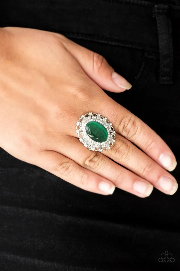 BAROQUE The Spell Green Ring Jewelry By Bretta Paparazzi Accessories Rings