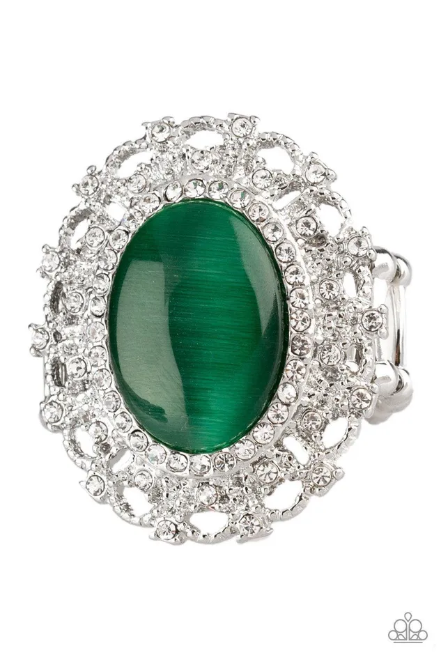 BAROQUE The Spell Green Ring Jewelry By Bretta Paparazzi Accessories Rings