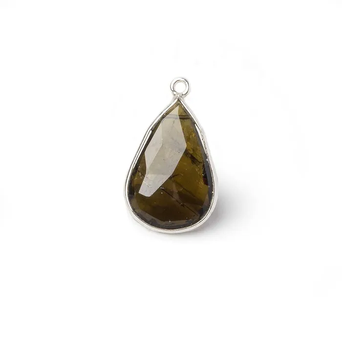 Beadsofcambaycom Necklaces 12x20mm Silver Bezel Green Tourmaline Pear Pendant 1 Piece Beadsofcambaycom Necklaces 12x20mm Silver Bezel Green Tourmaline Pear Pendant 1 Piece