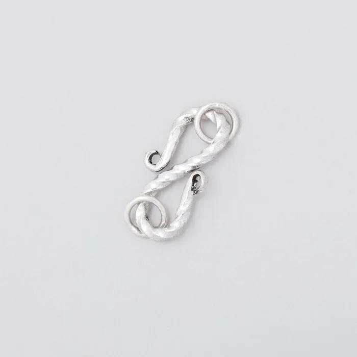 Beadsofcambaycom Rings 16x9mm Sterling Silver Twisted S Hook Clasp 1 piece