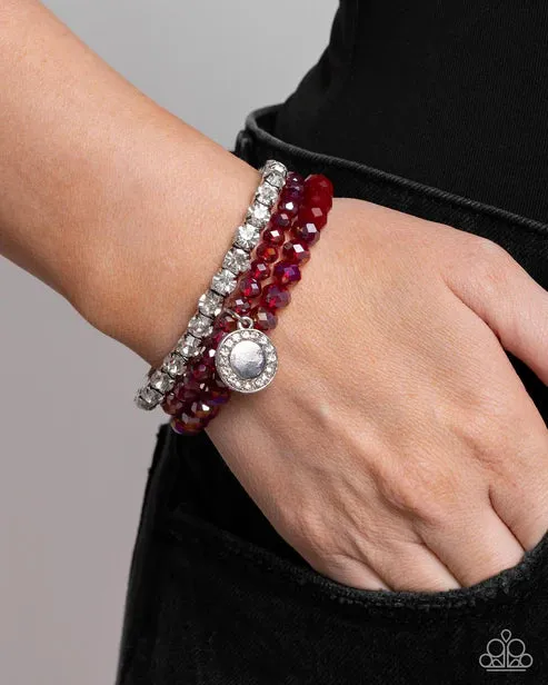 Bracelets Heroic Haute Red Bracelet Jewelry by Bretta Paparazzi Accessories