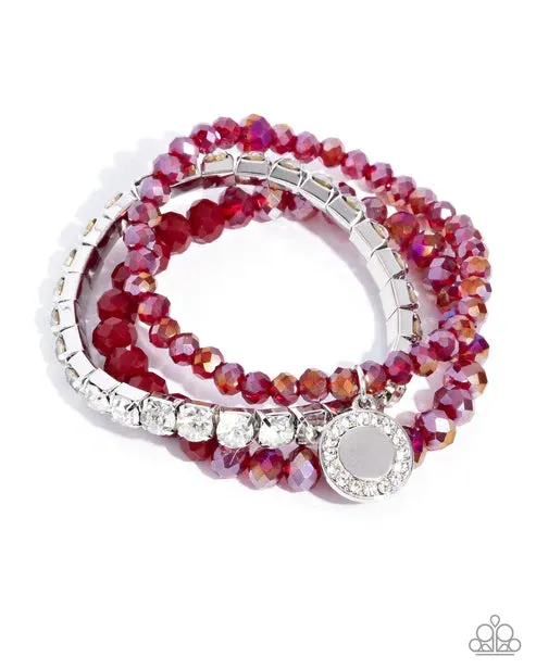 Bracelets Heroic Haute Red Bracelet Jewelry by Bretta Paparazzi Accessories