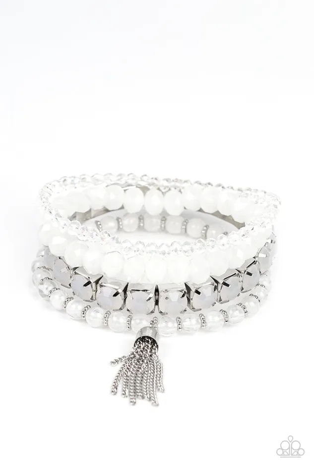 Bracelets Paparazzi Accessories Day Trip Trinket White Bracelet Jewelry by Bretta