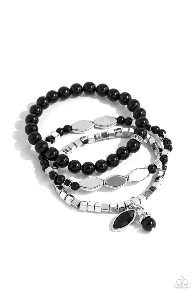 Bracelets Paparazzi Accessories Redefined Romance Black Bracelet Jewelry by Bretta