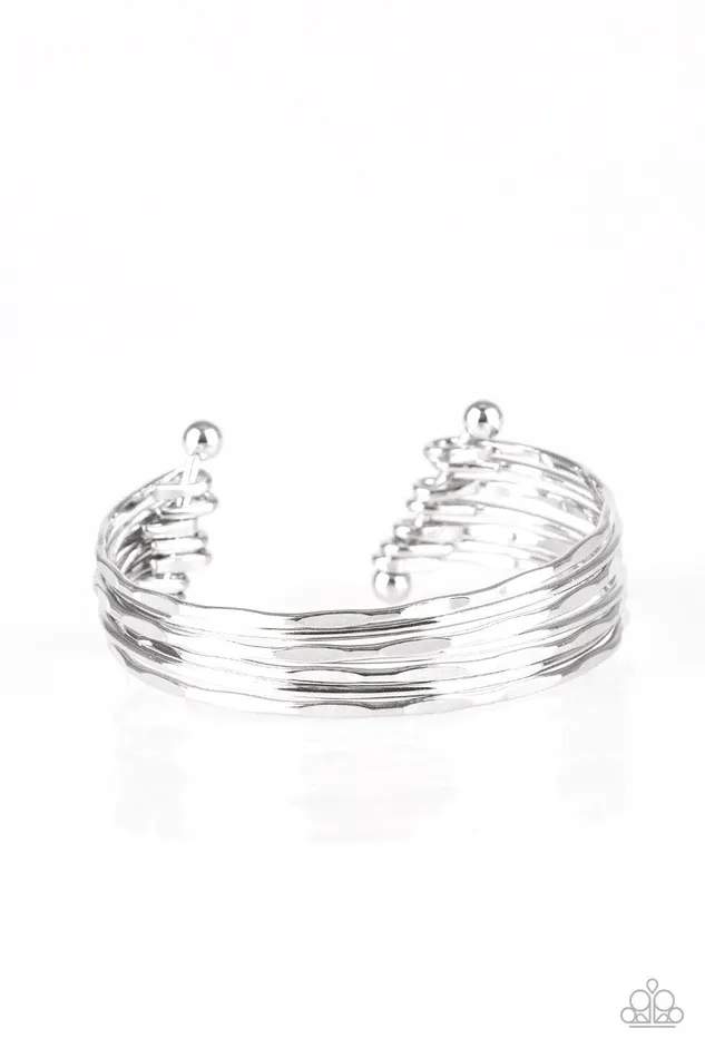Bracelets Paparazzi Accessories Timelessly Textured Silver Cuff Bracelet Jewelry by Bretta