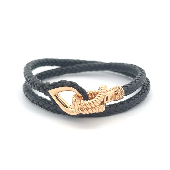 Bracelets YaninaCo Jewelry Black Leather Wrap Bracelet