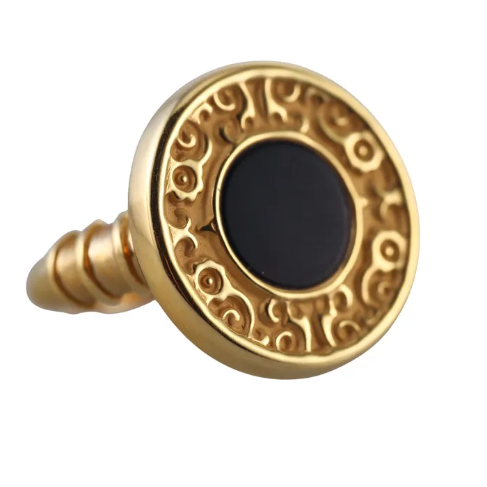 Carrera Y Carrera Rings Carrera y Carrera Musica Black Onyx Gold Ring