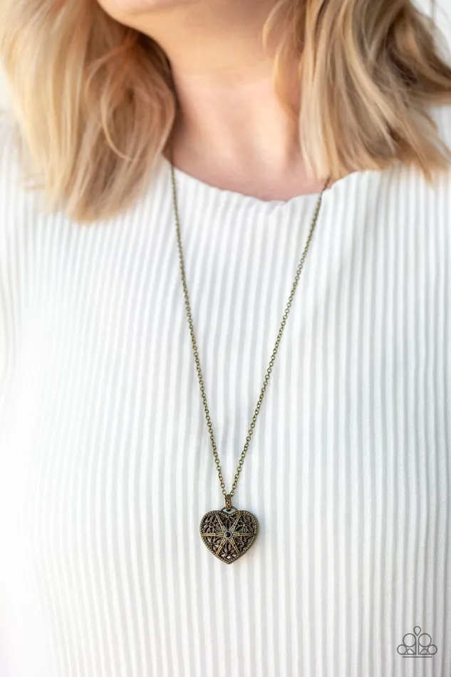 Casanova Charm Black Necklace Jewelry by Bretta Paparazzi Accessories Necklaces