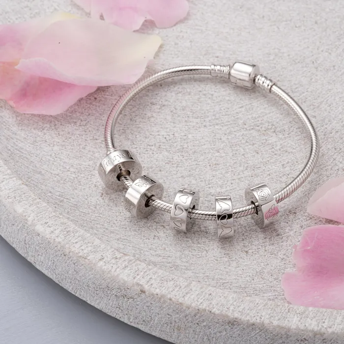 Charm Necklaces EverWith EverWith Selffill Round Dog Paw Print Memorial Ashes Charm Bead
