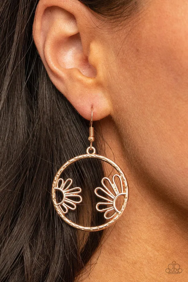 Demurely Daisy Rose Gold Earrings Jewelry by Bretta Paparazzi Accessories Earrings Demurely Daisy Rose Gold Earrings Jewelry by Bretta Paparazzi Accessories Earrings