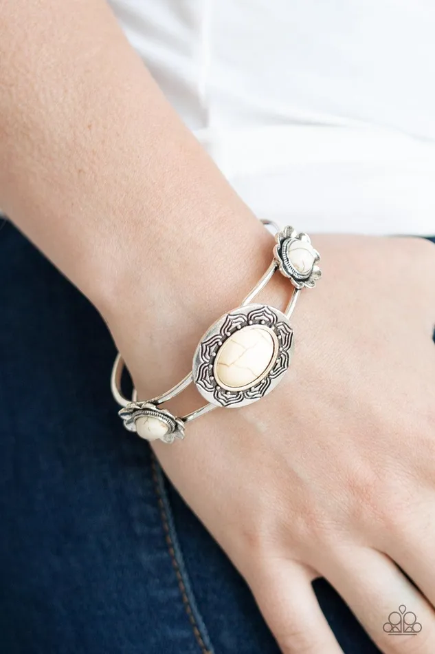 Desert Eden White Bracelet Jewelry by Bretta Paparazzi Accessories Bracelets