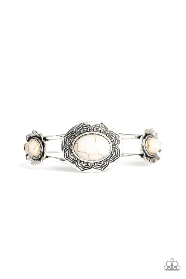 Desert Eden White Bracelet Jewelry by Bretta Paparazzi Accessories Bracelets