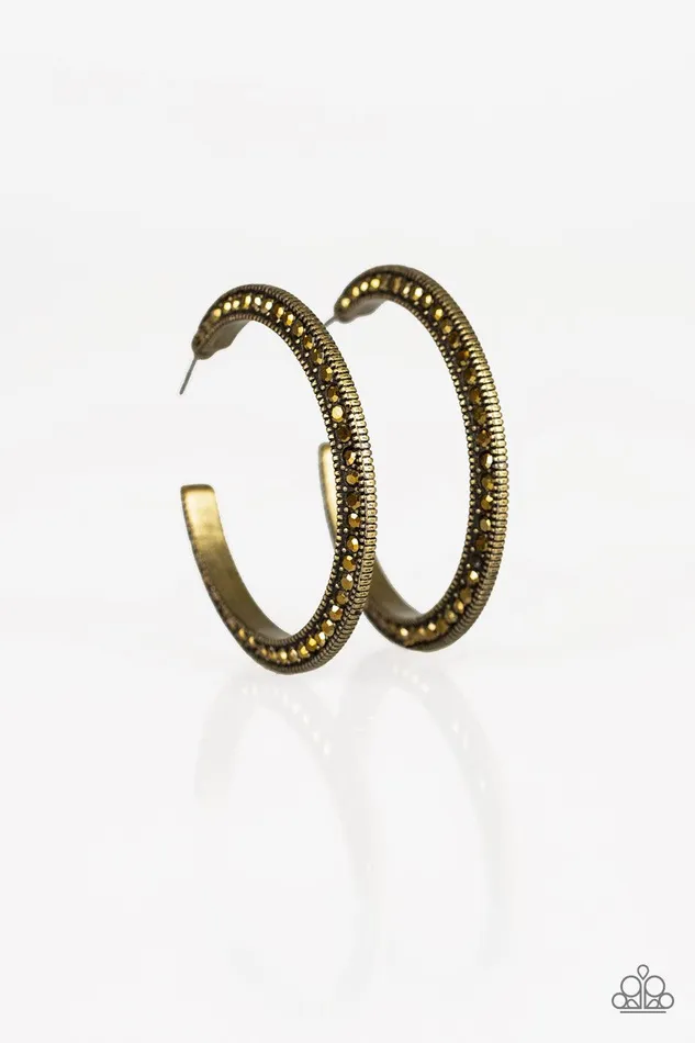 Earrings Paparazzi Accessories Dazzling Diamondnaire Brass Earrings Jewelry by Bretta