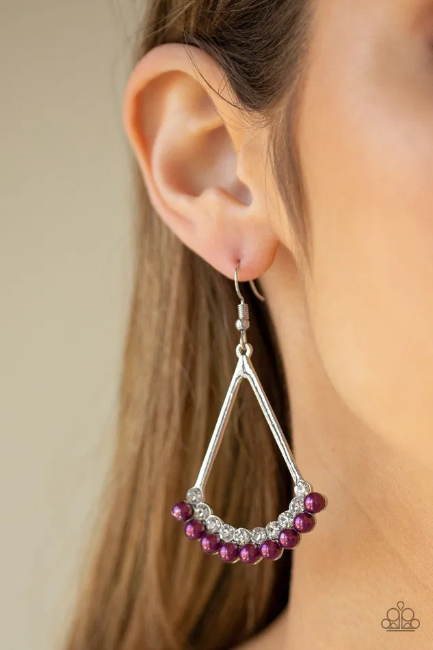 Earrings Paparazzi Accessories Top to Bottom Purple Earrings Jewelry by Bretta